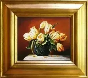 Tulipany - Żółta wiązanka - 43x48 cm - G03403