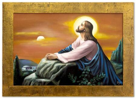Chrystus - Jezus na Górze Oliwnej - 75x105 cm - G01604