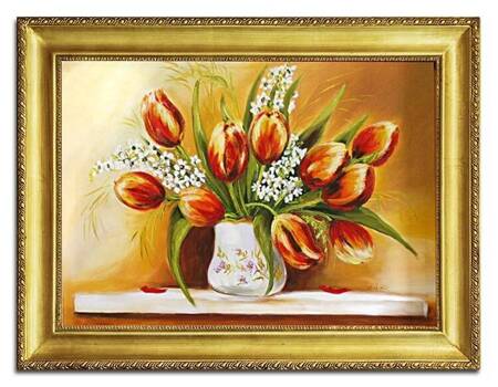 Tulipany - Pomarańczowe kwiaty - 63x84 cm - G05887