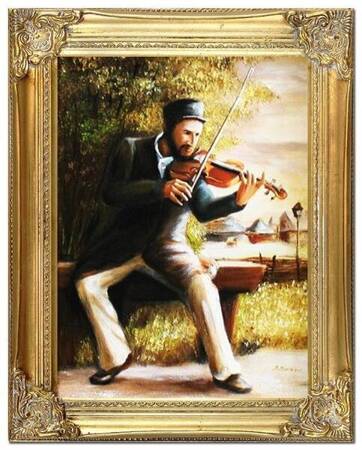 Żyd na szczęście - Grający na skrzypcach - 37x47 cm - G15102