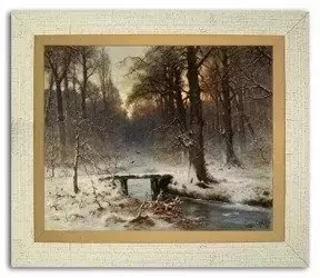 Louis Apol - Styczniowy wieczór w lasach Hagi - 24x30 cm - G94960