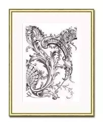 Rzeźbione zdobienia - 21x26 cm - G97937