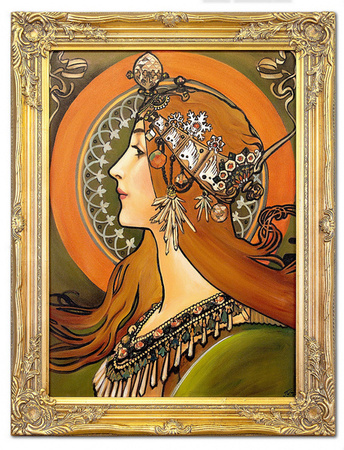 Obraz olejny - Alfons Mucha - 64x84 cm - G118532