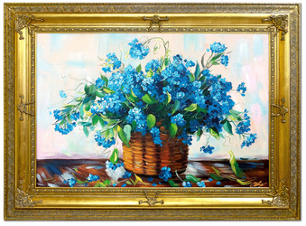 Obraz olejny - Bukiety mieszane - 111x151 cm - G119153