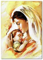 Obraz olejny - Obrazy Maryjne - Maryja z małym Chrystusem - 50x70 cm - G119356