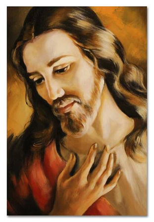 Obraz olejny - Religijne - Portret Jezusa - 60x90 cm - G112022