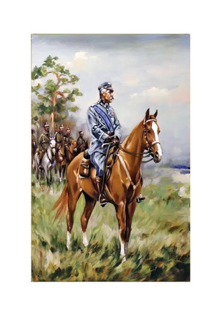 Wojciech Kossak - Józef Piłsudski na Kasztance - 60x90 cm - G16514