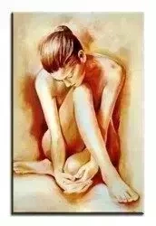 Akty - Zamyślona - 60x90 cm - G00235