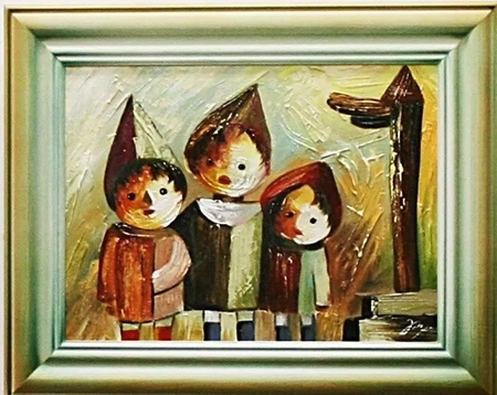 Tadeusz Makowski - Pod drogowskazem - 40x50 cm - G02563