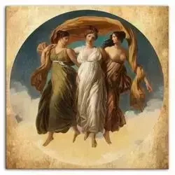 Alexandre Evariste Fragonard - Trzy Gracje - 60x60 cm - G93805