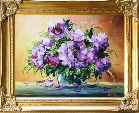 Inne - Liliowe płatki - 40x50 cm - G06198