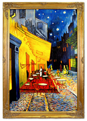 Obraz olejny - Vincent van Gogh - Taras kawiarni na Place du Forum, Arles, w nocy - 94x134 cm - G118767