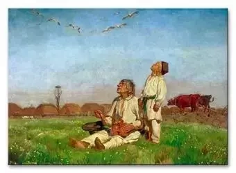 Józef Chełmoński - Bociany - 50x70 cm - G94182