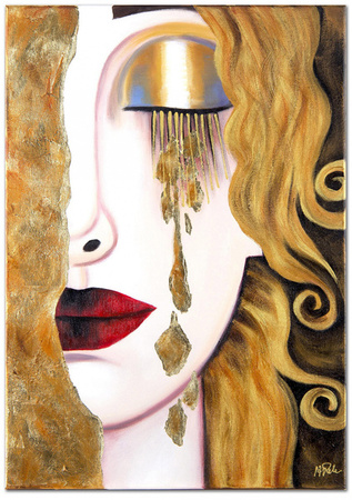 Obraz olejny - Gustav Klimt - Złote łzy - 110x150 cm - G118785