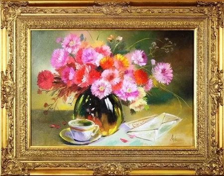 Inne - Kwiaty i wiadomość - 78x98 cm - G16664