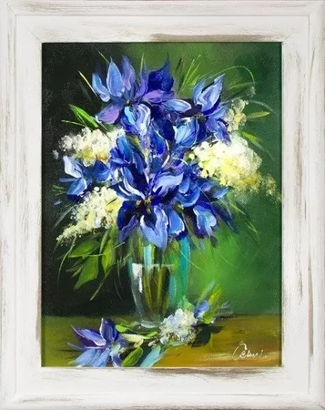 Obraz olejny - Kwiaty - 39x49 cm - G15859