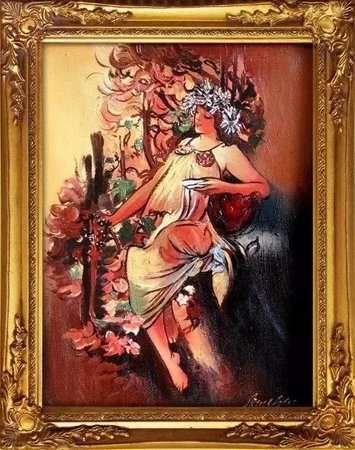 Obraz olejny - Alfons Mucha - Jesień - 40x50 cm - G03849