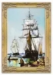 Marynistyka - Brygantyna "Klara" - 75x105 cm - G00082