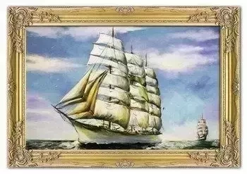 Marynistyka - Szkuner na falach - 75x105 cm - G15451