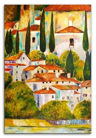 Gustav Klimt - Domy w Unterach - 60x90 cm - G01579