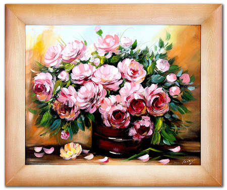 Obraz olejny - Róże - 51x61 cm - G118563