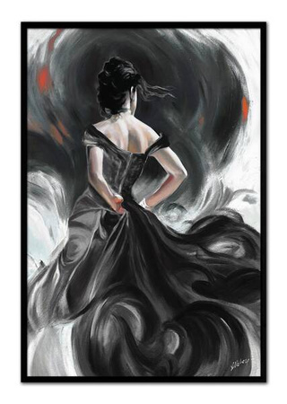 Ludzie - Czarna kreacja - 63x93 cm - G100672