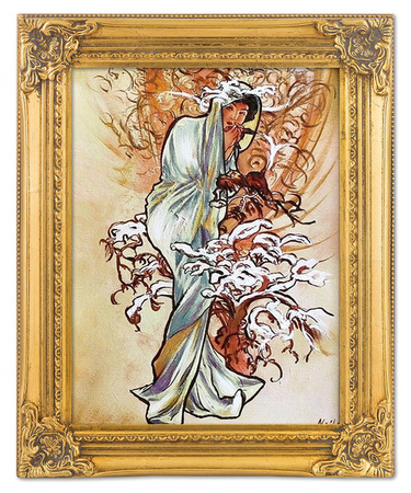 Obraz olejny - Alfons Mucha - Wiosna - 40x50 cm - G03838