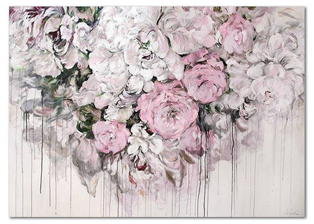 Obraz olejny - Kwiaty nowoczesne - 110x150 cm - G108265