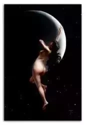 Luis Ricardo Falero - Księżycowa nimfa - 60x90 cm - G93791