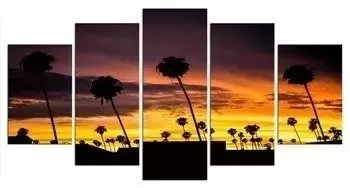 Krajobrazy - Sawanna o zachodzie - 45x70 cm x2, 45x100 cm x2, 45x120 cm - G94850