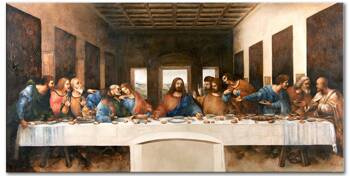 Obraz olejny - Religijne - Leonardo da Vinci - Ostatnia wieczerza - 75x150 cm - G105606
