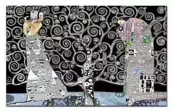 Obraz olejny - drzewo życia, Gustav Klimt - 200x125 cm - G104345