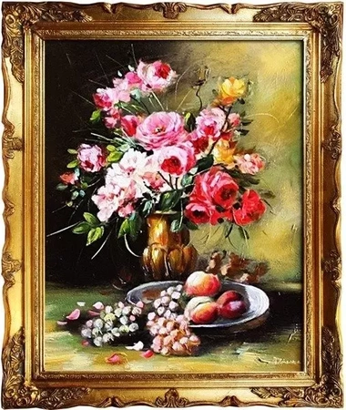 Róże - Jesienna kompozycja - 53x64 cm - G03334