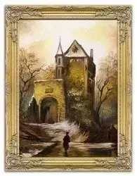 Architektura - Romańska budowla - 63x84 cm - G05474