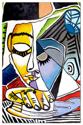 Obraz olejny - Pablo Picasso - Głowa czytającej kobiety - 80x120 cm - G118775