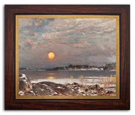 Hjalmar Munsterhjelm - Wczesny wiosenny księżyc - 27x31 cm - G94898