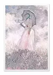 Claude Monet - Obraz olejny - kobieta z parasolem - 63x93 cm - G104479