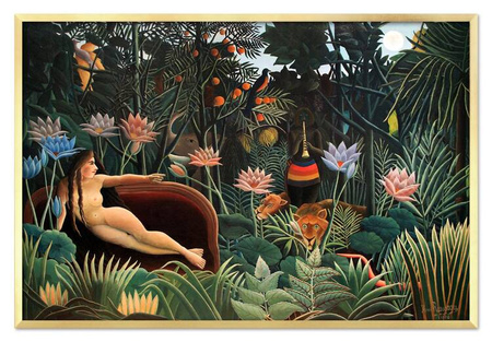 Obraz drukowany - Wielcy mistrzowie - Henri Rousseau - Sen - 63x93 cm - G111200