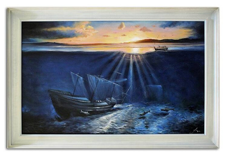 Marynistyka - Podwodny wrak - 86x131 cm - G96167