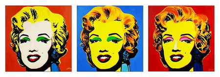 Obrazy olejne - Pop Art - 60x60 cm x3 - G105729