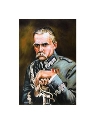 Wojciech Kossak - Marszałek Piłsudski - Popiersie - 80x120cm - G02503