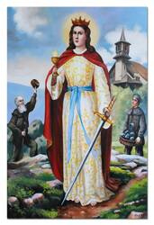 Obraz olejny - Religijne - Portret Świętej Barbary - 60x90 cm - G111549