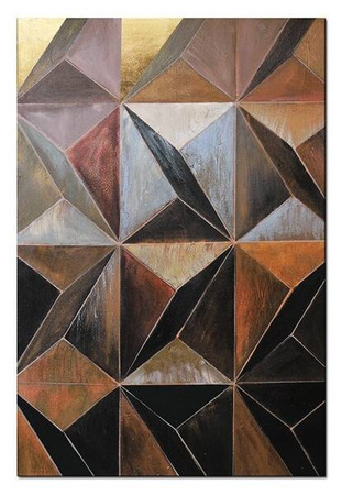 Abstrakcje - Kawowa mozaika - 90x120 cm - G99873