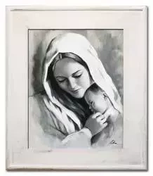 Maryja - Matka Boska z małym Jezusem - 59x69 cm - G95028