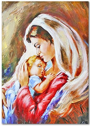 Obraz olejny - Obrazy Maryjne - W objęciach Maryi Panny - 50x70 cm - G119358
