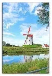 Krajobrazy - Holenderski wiatrak - 60x90 cm - G93522