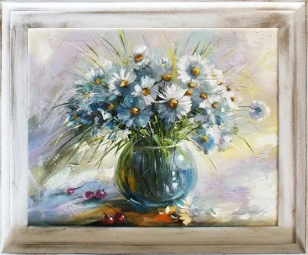 Inne - Białe złocienie - 53x64 cm - G15805