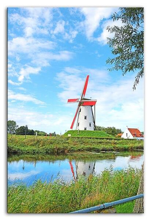 Krajobrazy - Holenderski wiatrak - 60x90 cm - G93522
