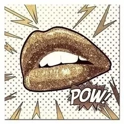 Pop Art - Złote usta - 60x60 cm - G97732