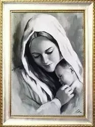 Maryja - Matka Boska z małym Jezusem - 64x84 cm - G93976